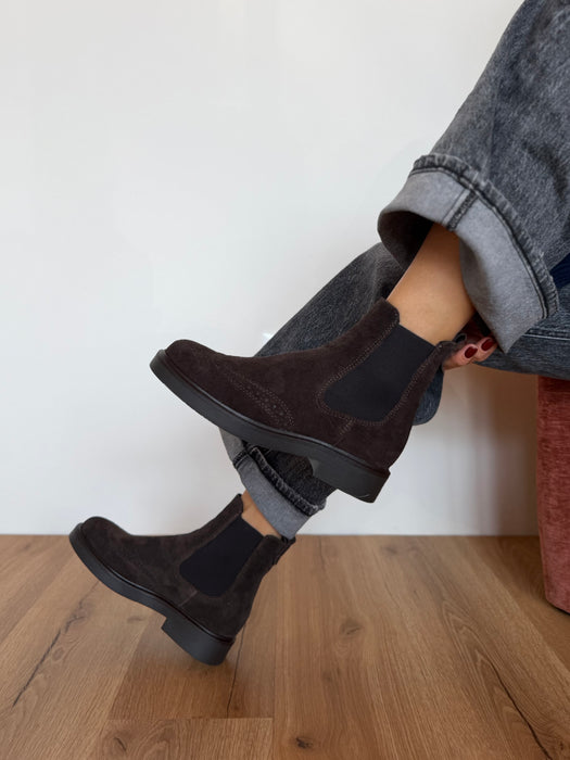 Chelsea boot coda di rondine MARRONE