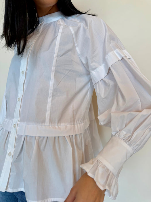 CAMICIA CON VOLANT IN VITA
