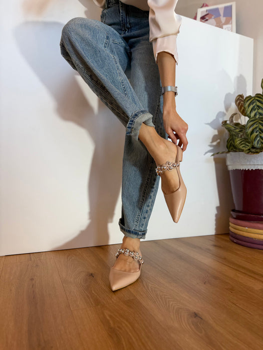 Sabot a punta con fascia NUDE