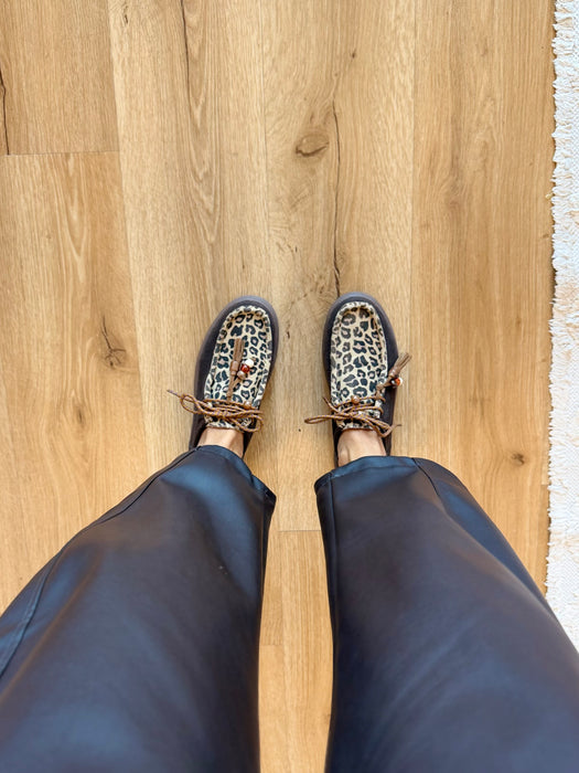 Mocassino Wallabee marrone/leopardato