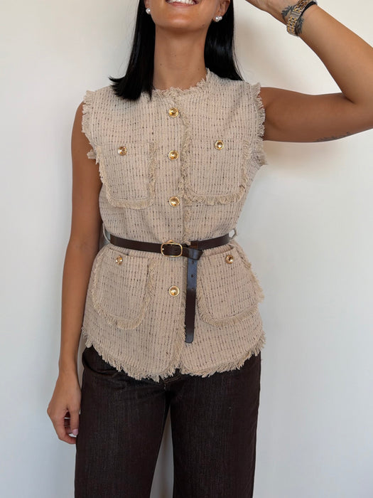 Gilet tweed - 2 colori