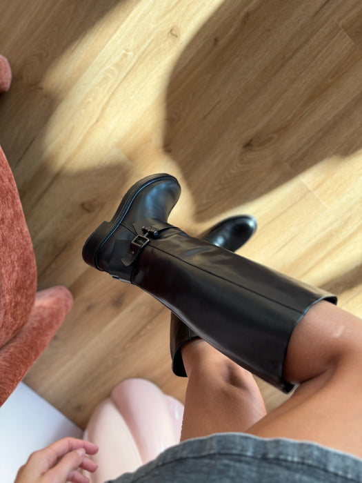 Stivale ghetta vera pelle