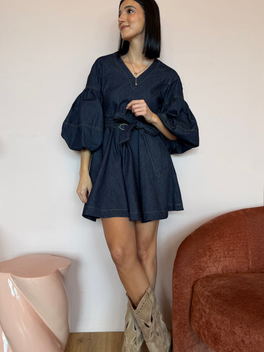 Vestito DENIM "sbuffo"