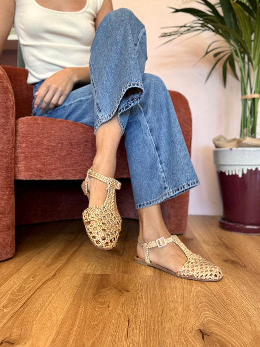 Sandaletto ragnetto oro CORINA