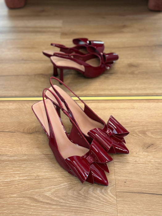 Slingback fiocco cherry