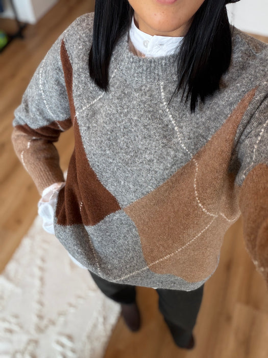 Maglione girocollo ROMBI - due colori