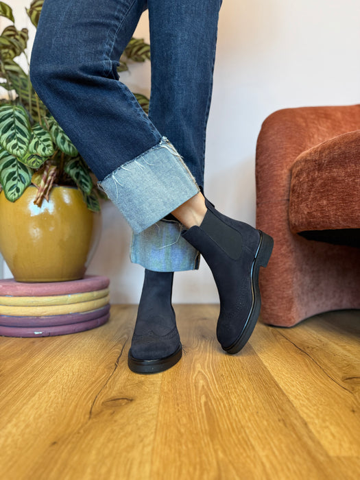 Chelsea boots camoscio BLU