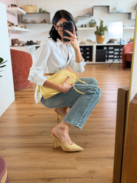 Slingback Diana camoscio GIALLA