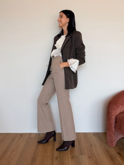 Pantalone zampetta quadretti