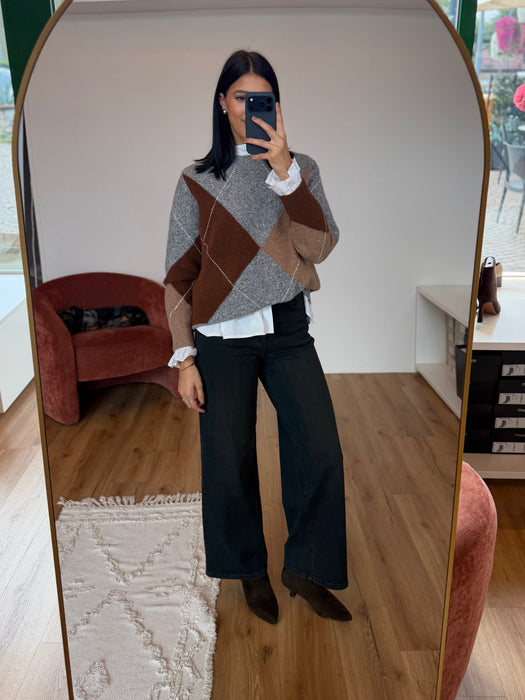 Maglione girocollo ROMBI - due colori