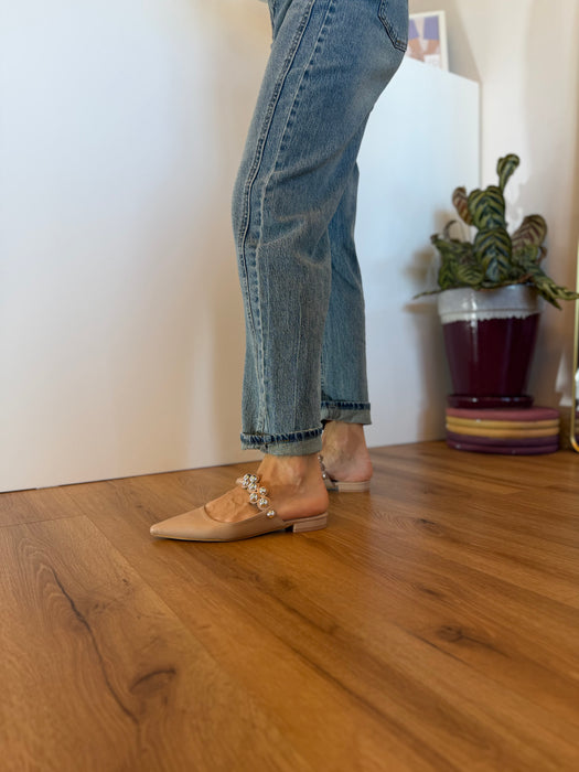 Sabot a punta con fascia NUDE