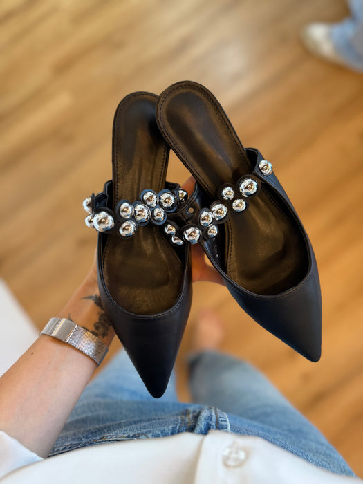 Sabot a punta con fascia NERO