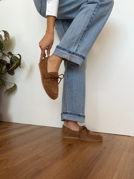 Mocassino barca cuoio