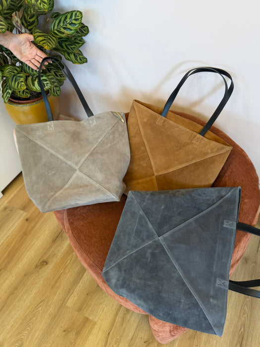 Tote bag scamosciata