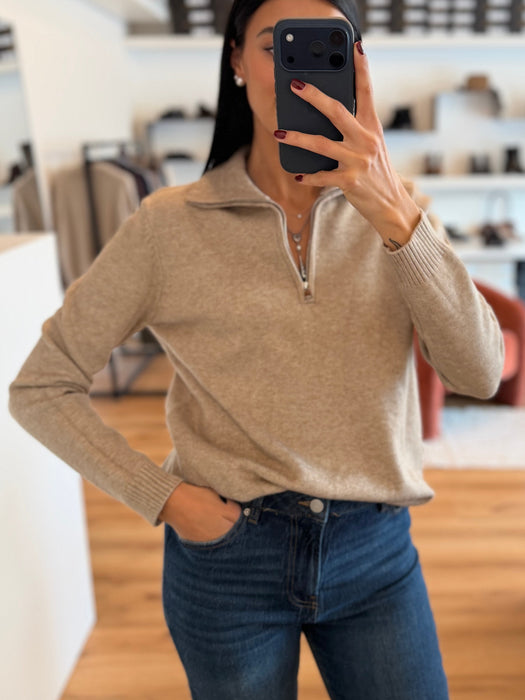 Maglioncino zip con collo - vari colori