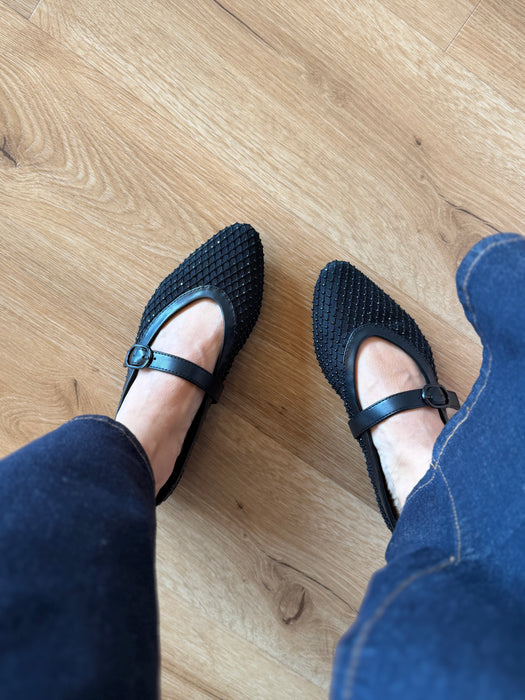 Ballerina strass nera