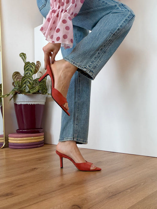 Mules tacco Wendy arancio