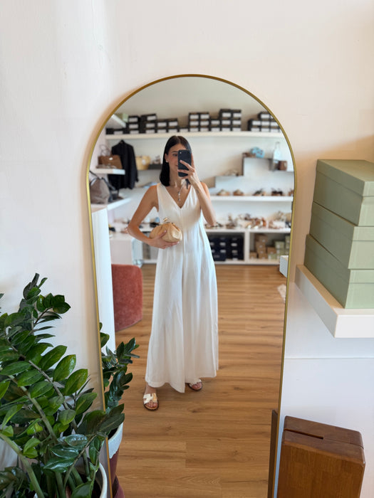 TUTA LUNGA IN TENCEL SCOLLO A V