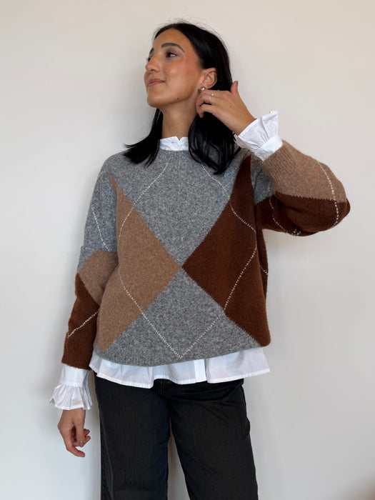 Maglione girocollo ROMBI - due colori