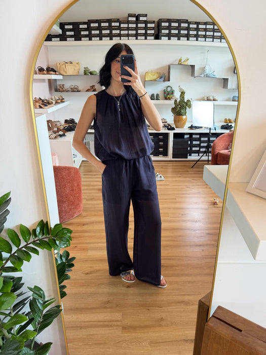 Coordinato blu fluido