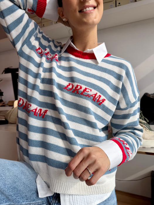 Maglioncino righe "DREAM"