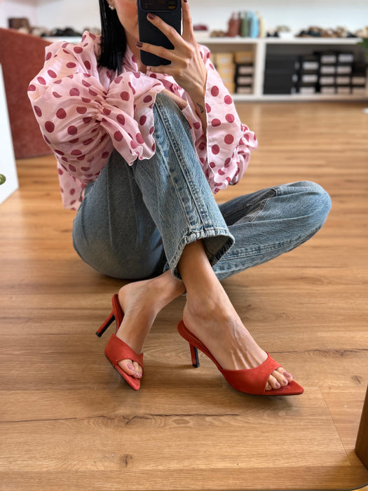 Mules tacco Wendy arancio