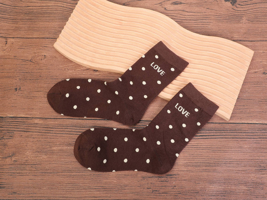 Calze da donna con pois e LOVE