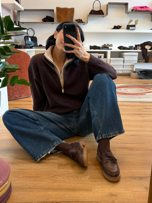 Mocassino barca marrone MT