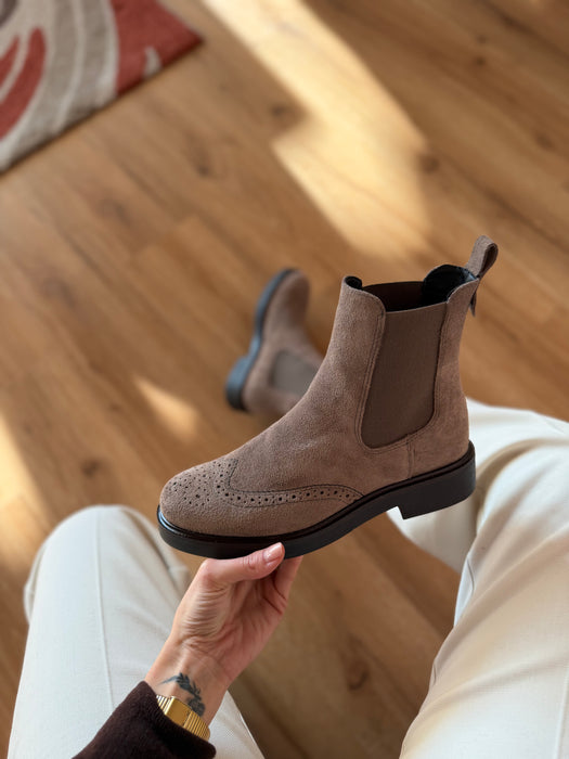 Chelsea boots camoscio TORTORA