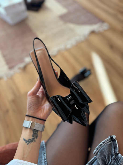 Slingback fiocco NERA