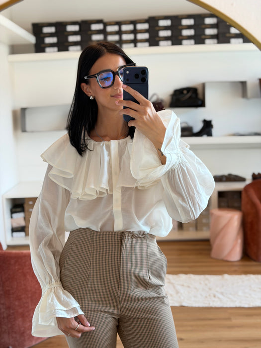 Camicia volant tencel