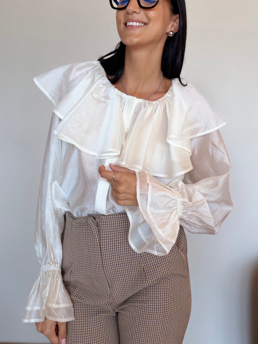 Camicia volant tencel