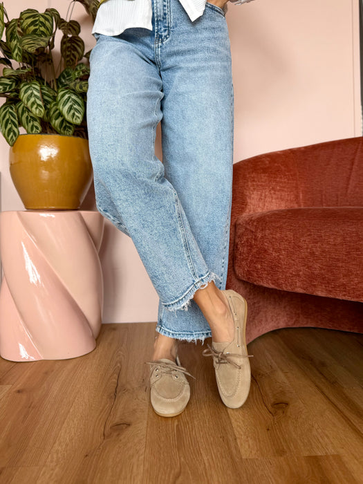 Mocassino barca taupe