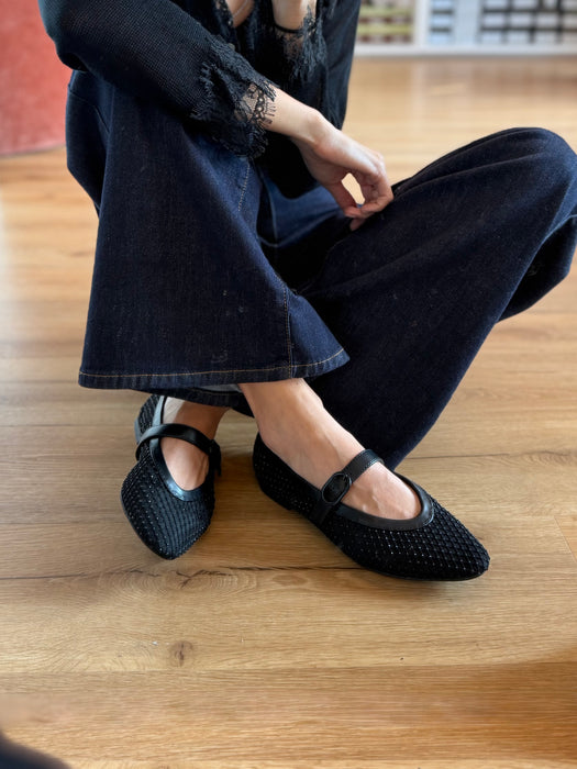 Ballerina strass nera