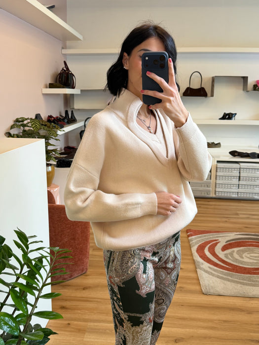 Maglione doppio collo - vari colori