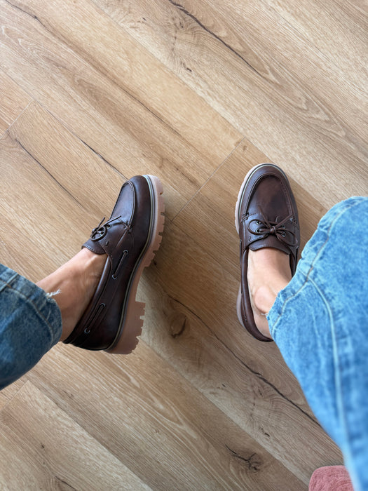 Mocassino barca TIM marrone