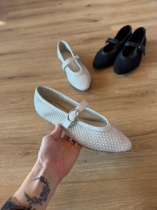 Ballerina strass crema