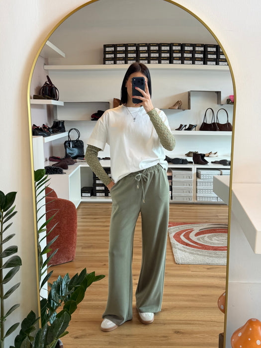 PANTALONI FLUIDI CON COULISSE - due colori