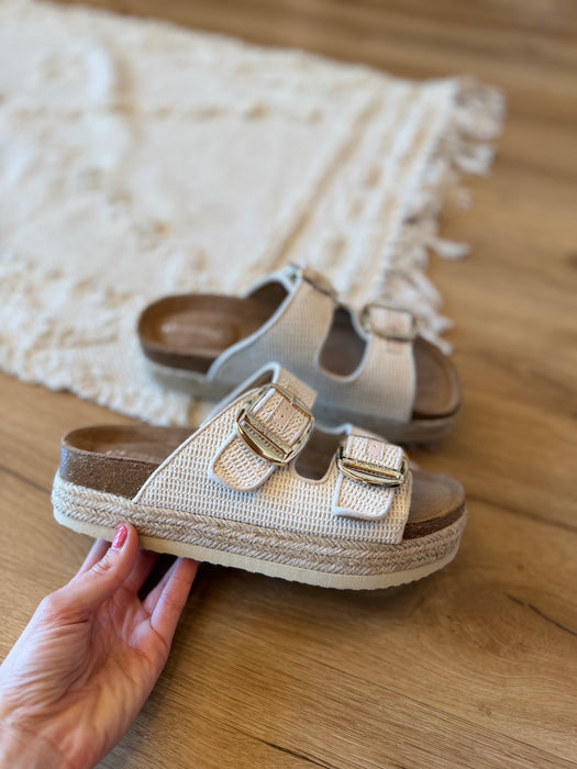 Ciabatta platform tessuto