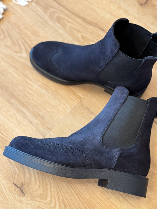 Chelsea boots camoscio BLU