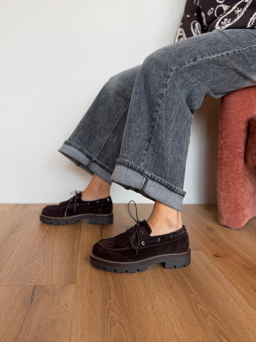 Mocassino barca scamosciato TDM