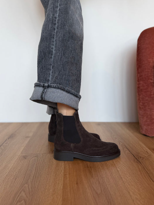 Chelsea boot coda di rondine MARRONE