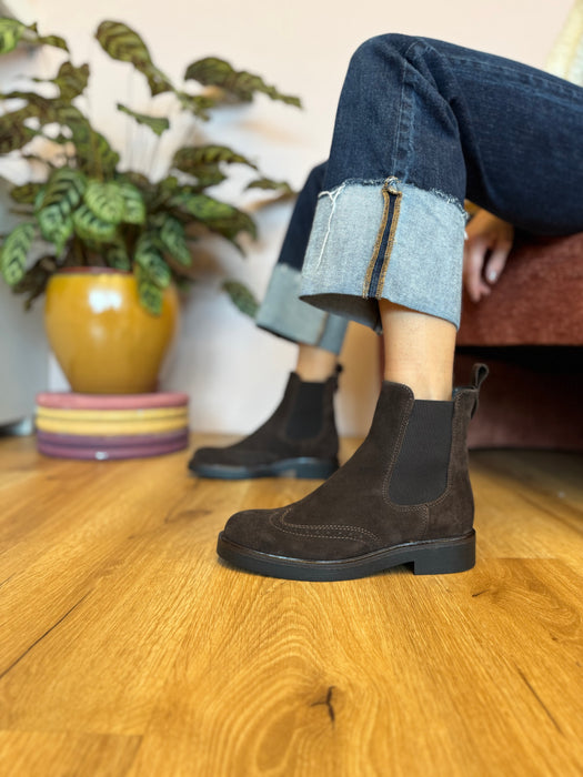 Chelsea boots camoscio CIOCCOLATO