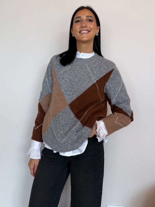 Maglione girocollo ROMBI - due colori