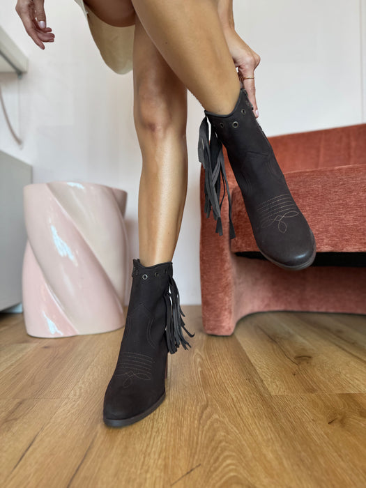 Stivaletto indianino Marrone frange