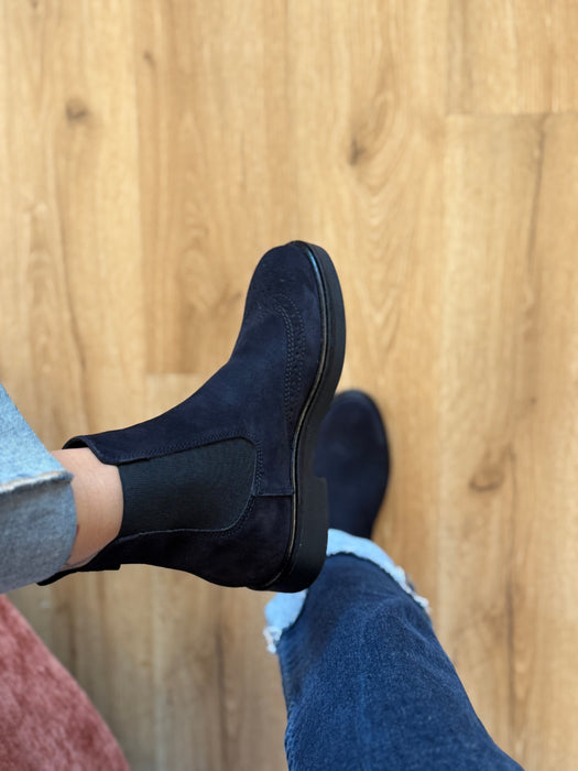 Chelsea boots camoscio BLU NAVY