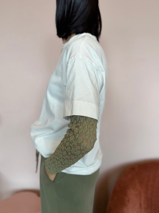 T-SHIRT manica IN PIZZO