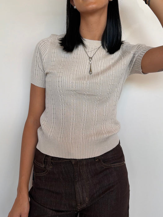 Maglia girocollo "trecce"