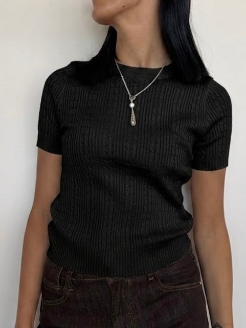 Maglia girocollo "trecce"