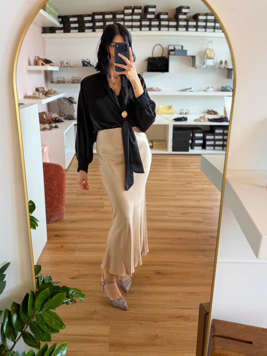 Gonna Satinata beige